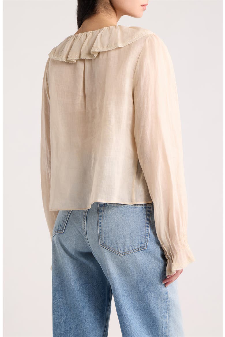 Floriane Ruffle Pintuck Top, Alternate, color, NATURAL