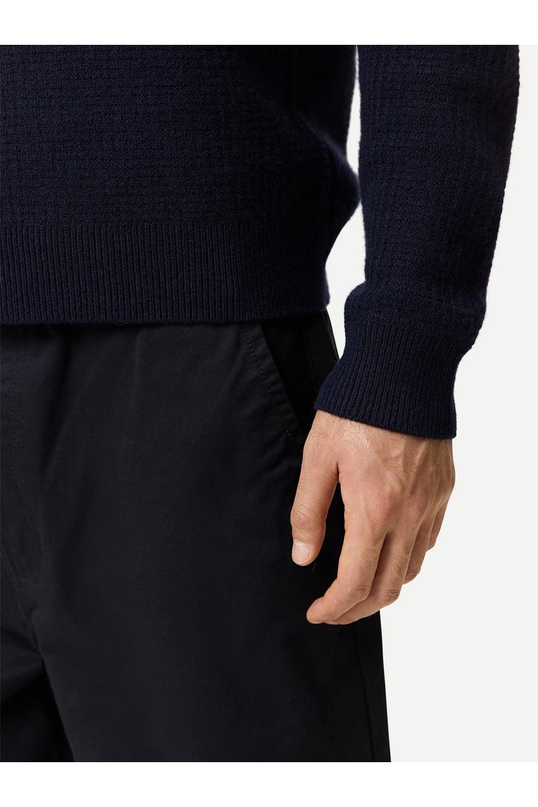 Men's Cashmere Waffle Knit Half-Zip Sweater, Alternate, color, navy blazer