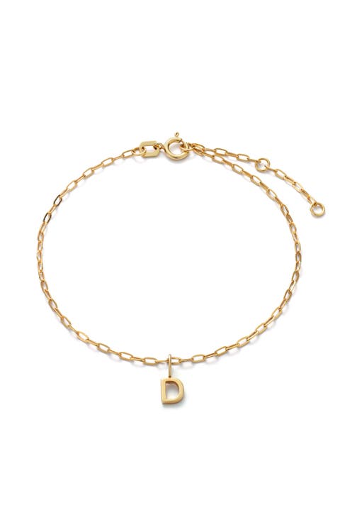 Gold Charm Letter Bracelet