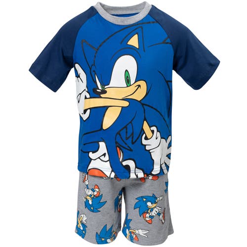 Sega Sonic The Hedgehog T-shirt & French Terry Shorts Set In Blue