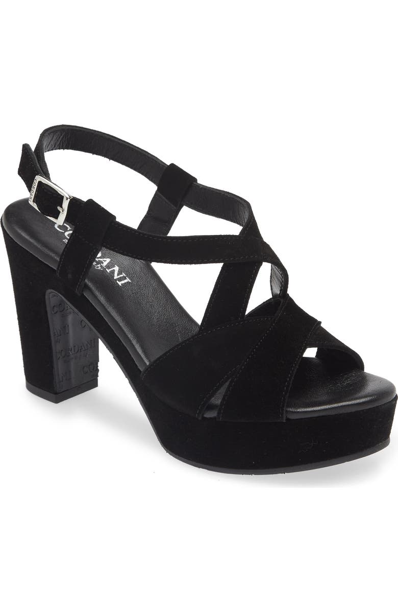 Cordani Tahlia Strappy Platform Sandal, Main, color, Crosta Nero