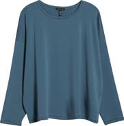 Eileen Fisher Crewneck Boxy Crop T-Shirt