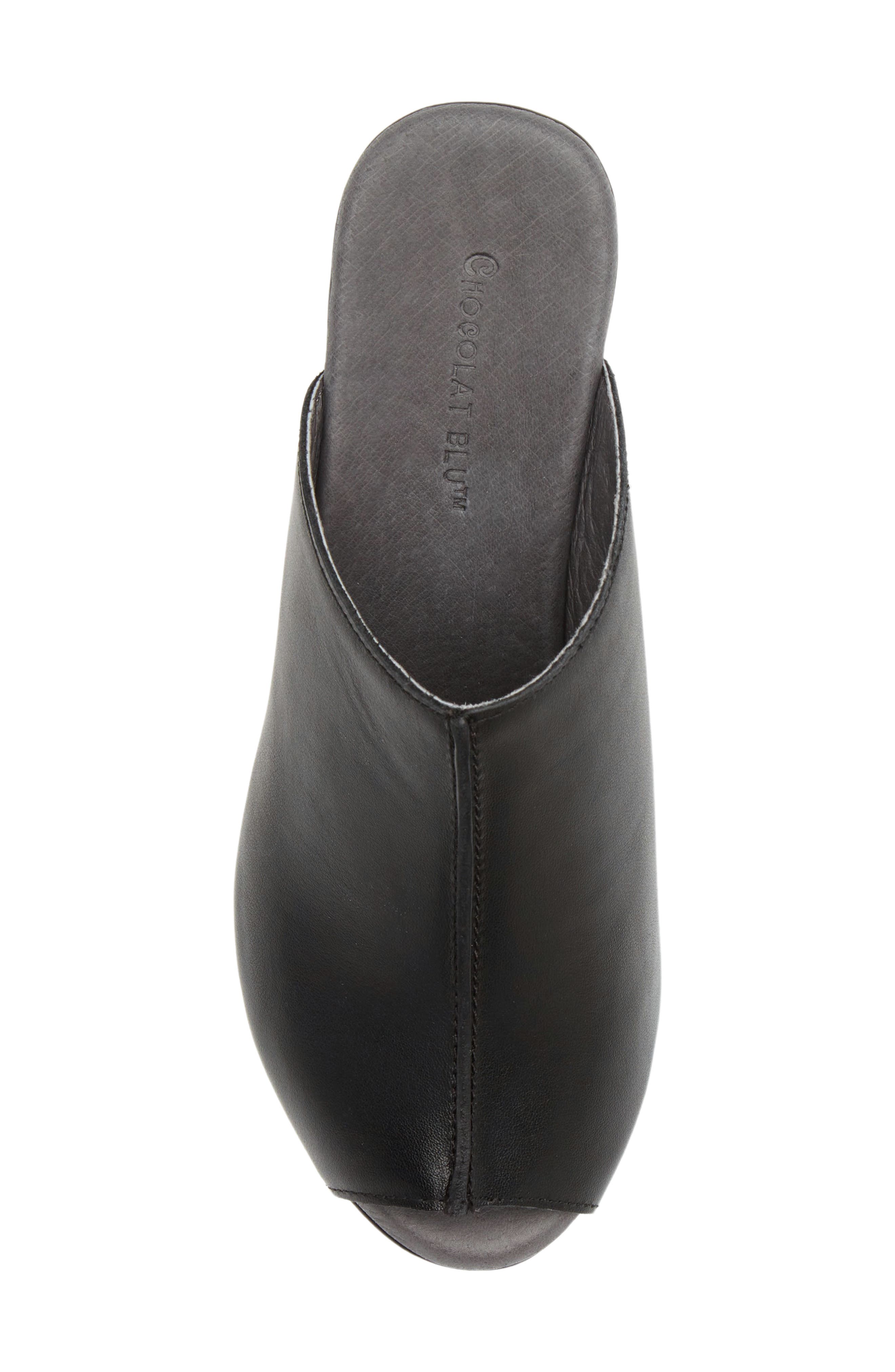 Chocolat Blu Platform Slide Sandal, Alternate, color, Black Leather