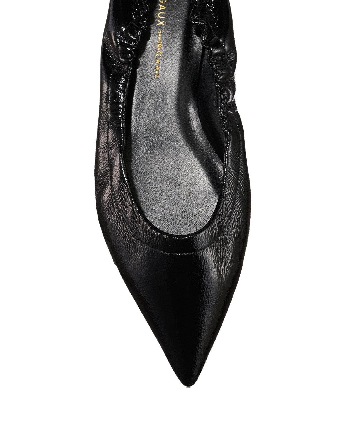 The Roma Ballet Flat, Alternate, color, Black Crinkle Patent