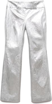 MANGO Metallic Faux Leather Pants