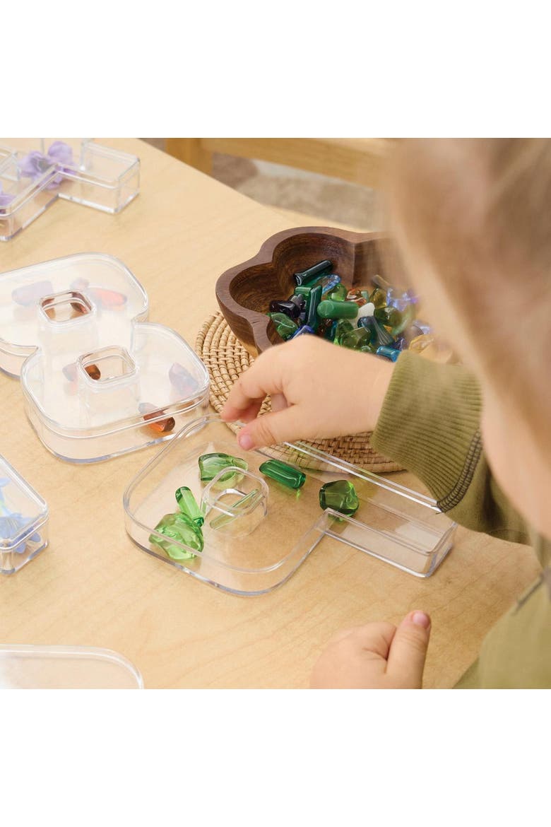 Loose Parts Number Trays - Set of 10, Alternate, color, Clear