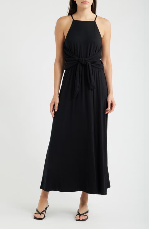 Wrap Apron Maxi Dress