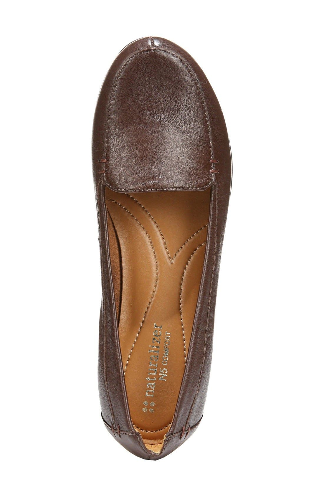 'Saban' Leather Loafer, Alternate, color, BROWN LEATHER