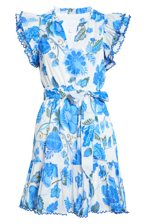 Eriny Verbena Floral Cotton Dress