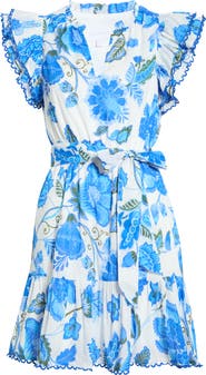 SUGARLIPS Eriny Verbena Floral Cotton Dress