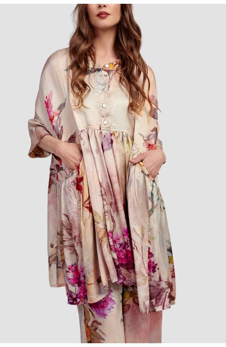 Alembika Oversized flowy floral tunic, Main, color, 