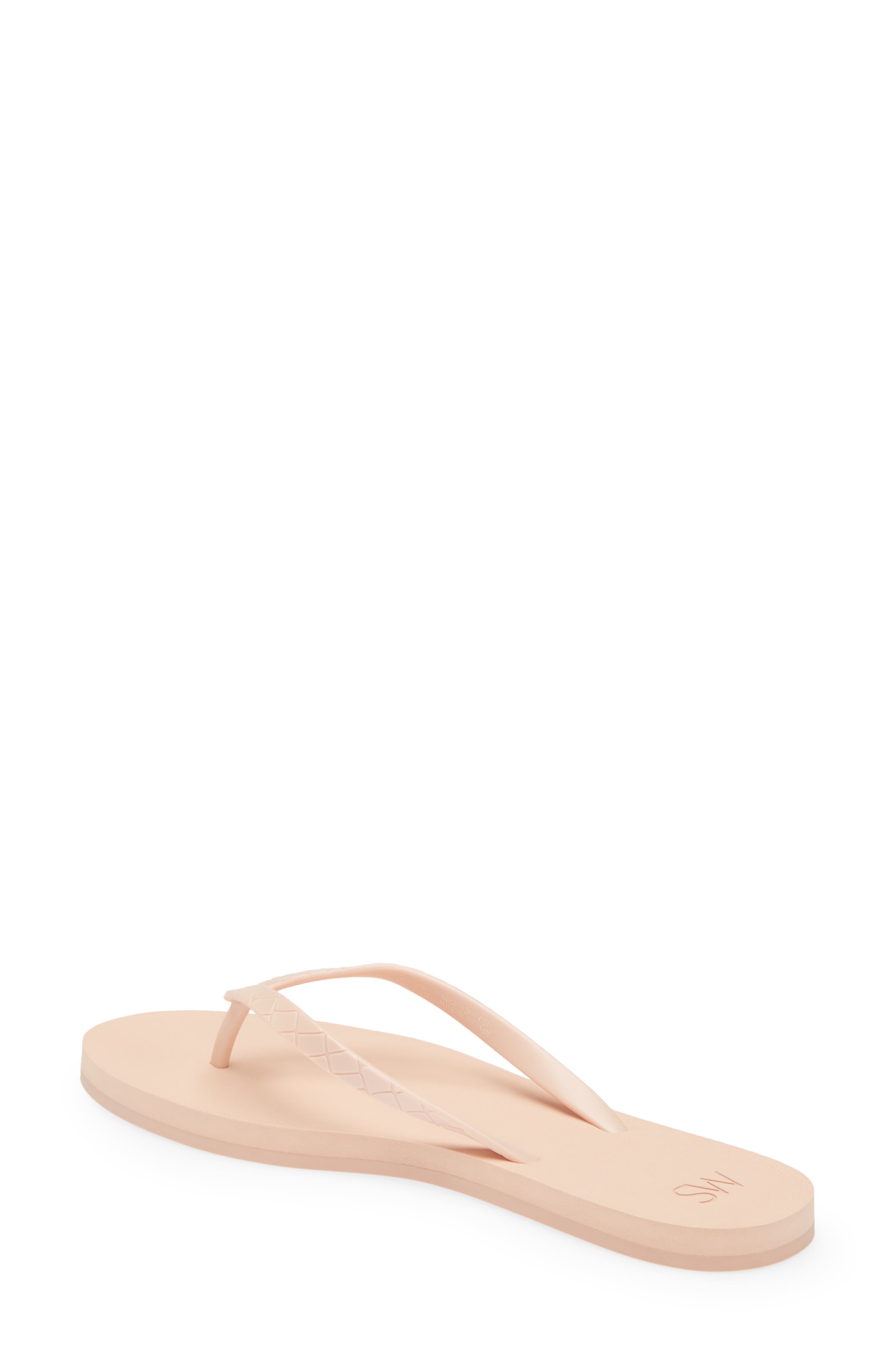 Stuart Weitzman Embossed Flip Flop, Alternate, color, Poudre