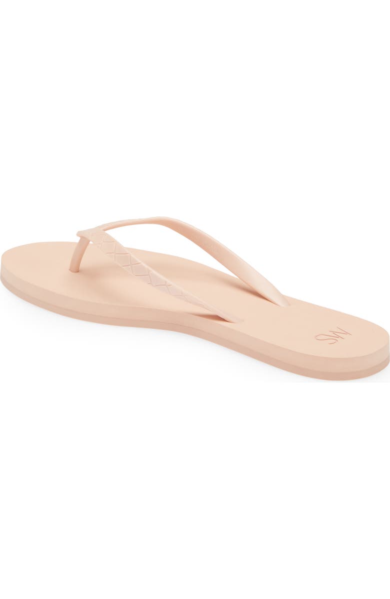Stuart Weitzman Embossed Flip Flop, Alternate, color, Poudre