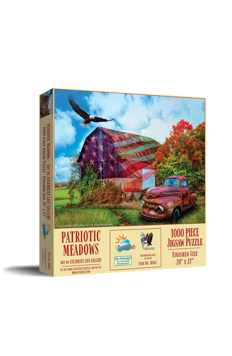 Sunsout Patriotic Meadows 1000 piece Jigsaw Puzzle for Adults, Main, color, Multicolor