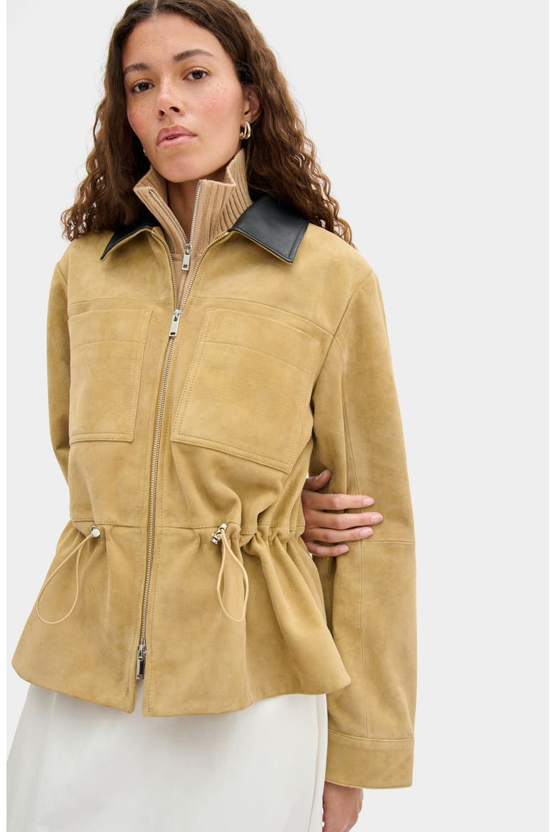 Mavis Suede Jacket, Alternate, color, CAMEL