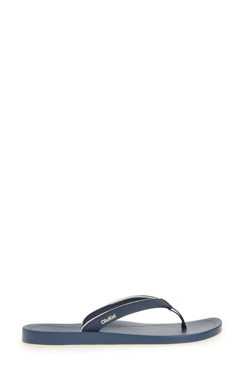 Olukai Uiki Water Resistant Flip Flop In Blue