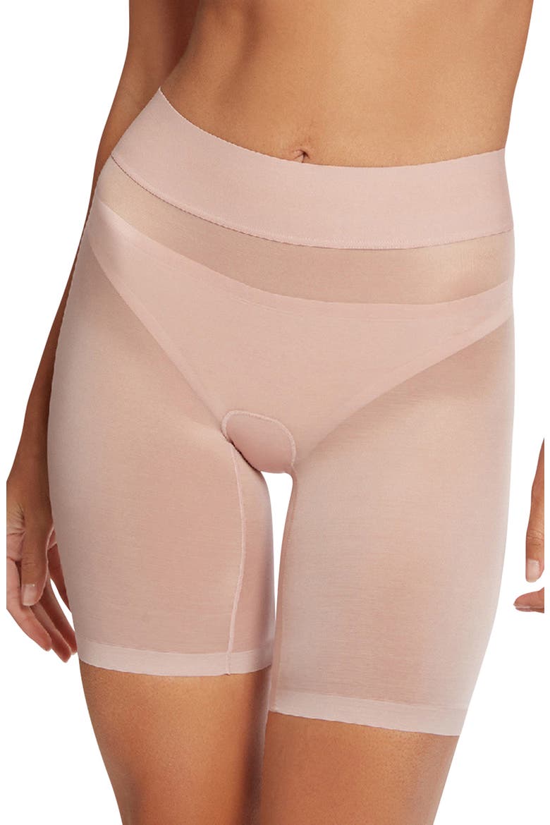 Sheer Touch Shaping Shorts, Main, color, ROSEPOWDER