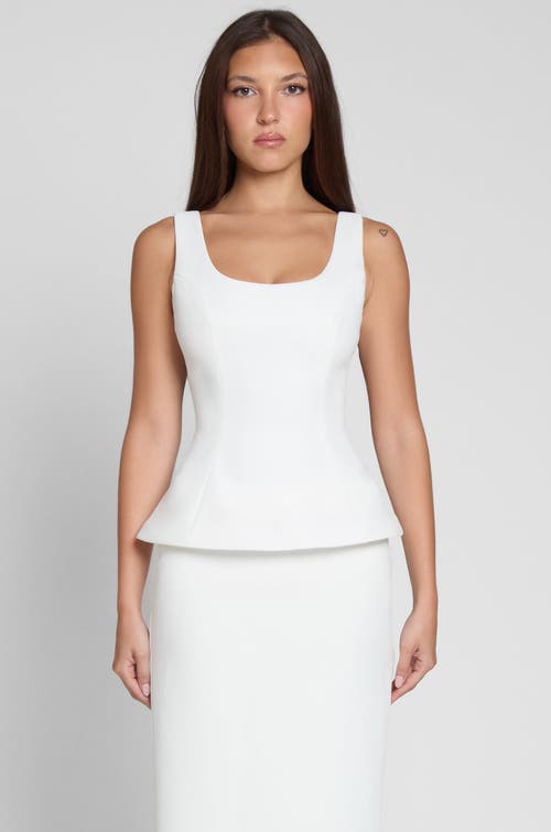 Leau Calesia Contour Bustier Top In White