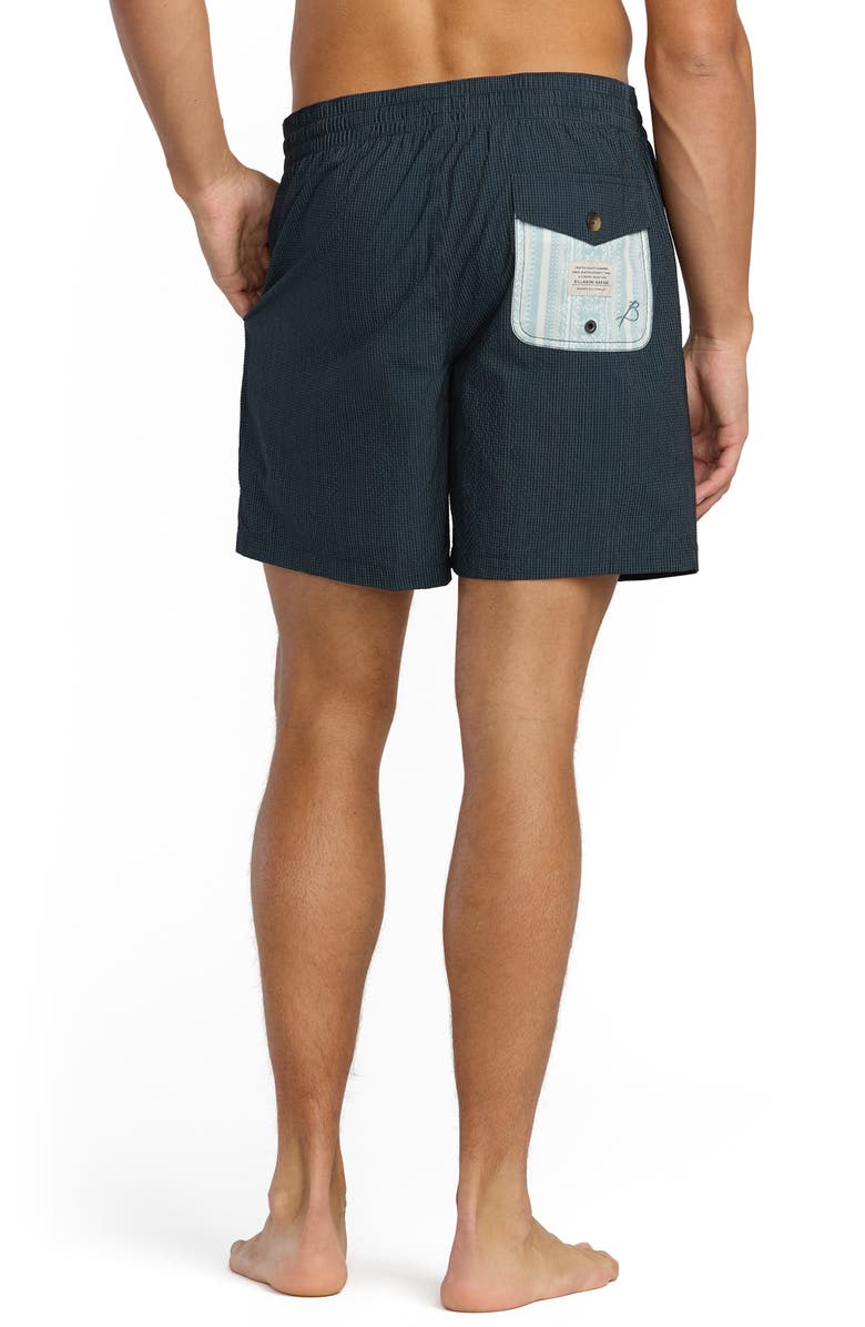 Billabong Garage Laybacks Seersucker Swim Trunks, Alternate, color, Eclipse