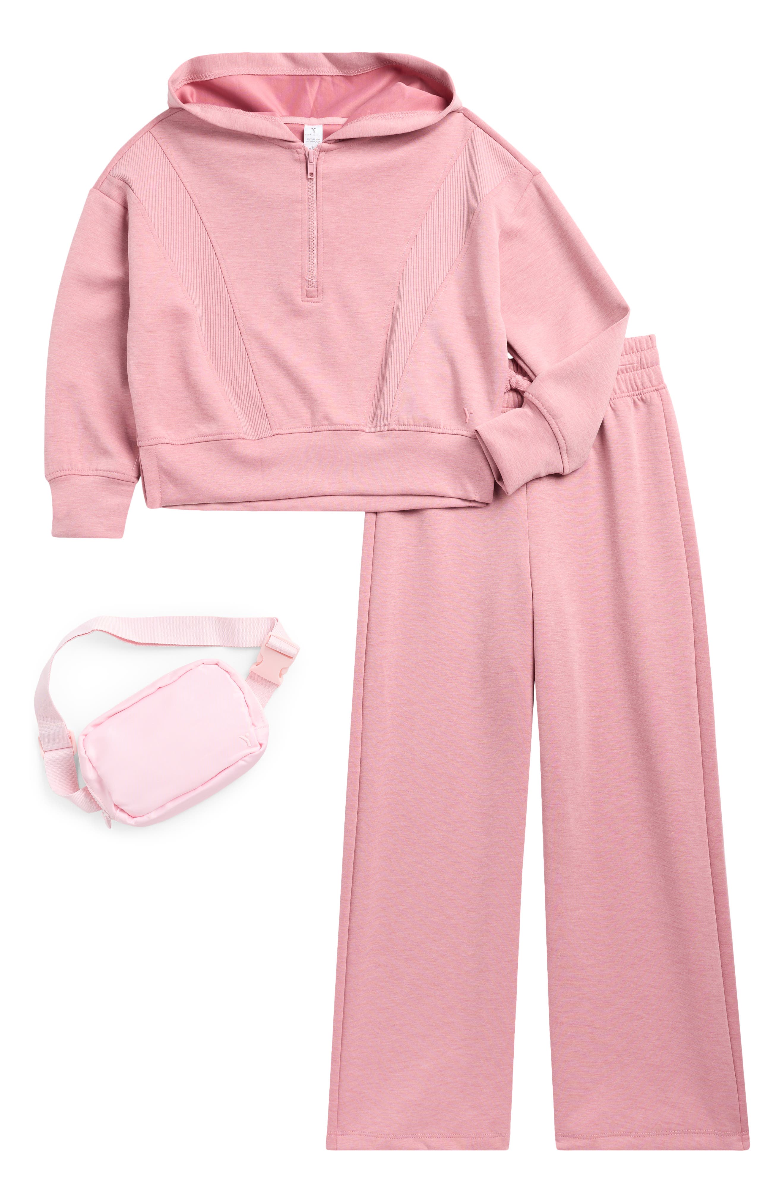 YOGALICIOUS Kids' Softlite Zip Hoodie, Pants & Belt Bag Set