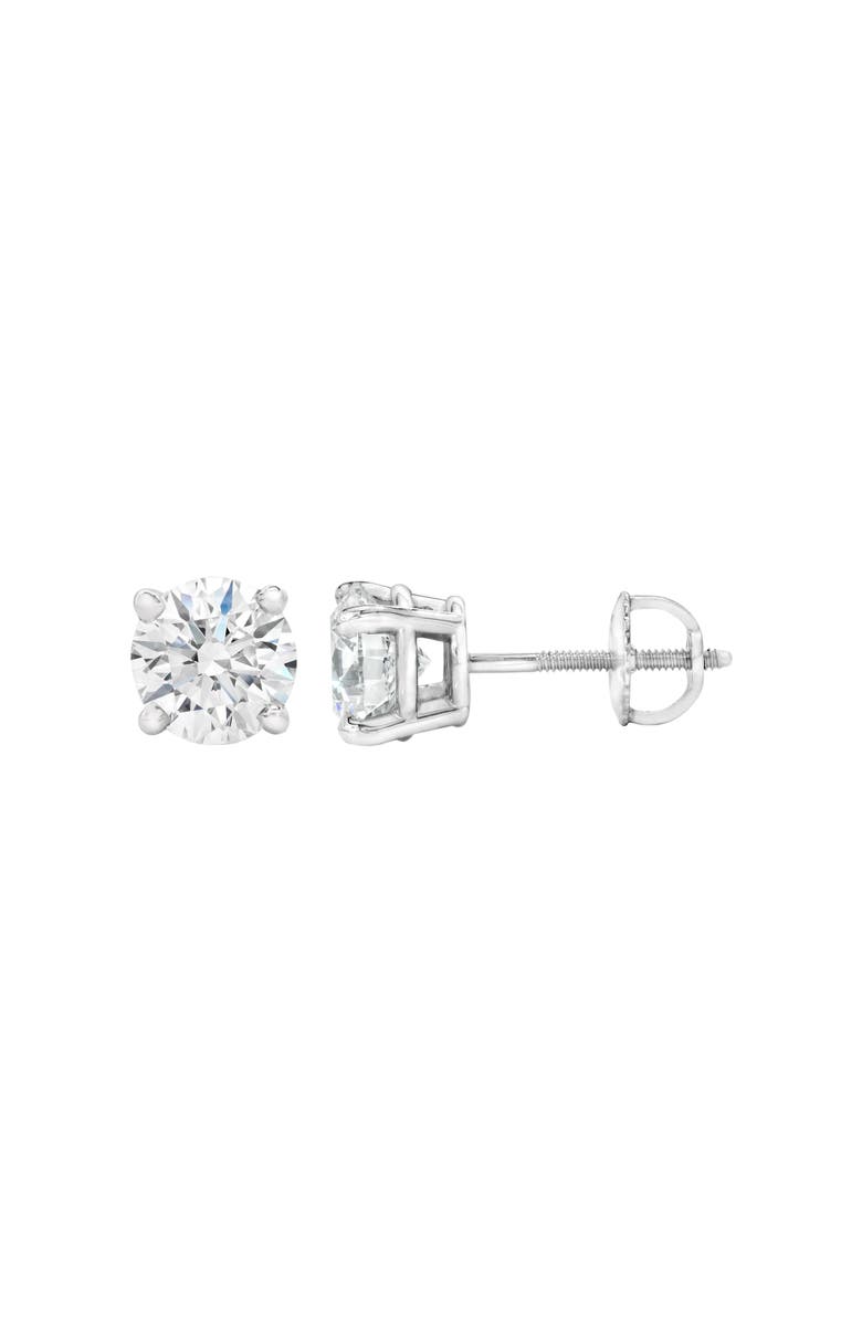 Bliss Diamond 3/4ct Diamond Studs Round Cut With Screw Backs 14K Gold Lab Created, Alternate, color, 14K White Gold
