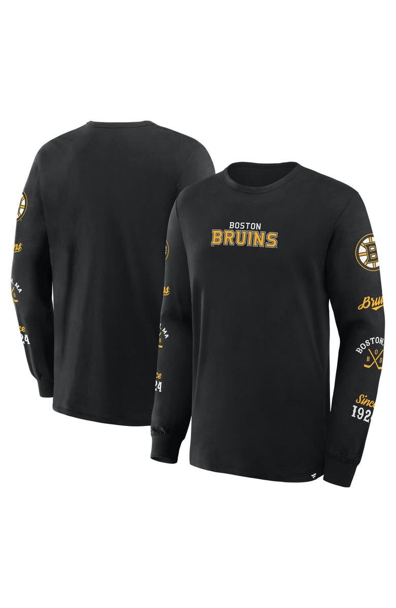 FANATICS Men's Fanatics Black Boston Bruins Boxed In Legacy Long Sleeve T-Shirt, Main, color, Black