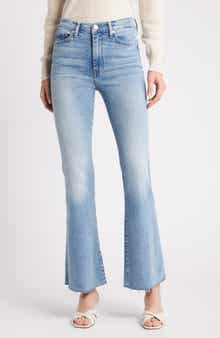FRAME Le Easy Flare Raw Hem Jeans