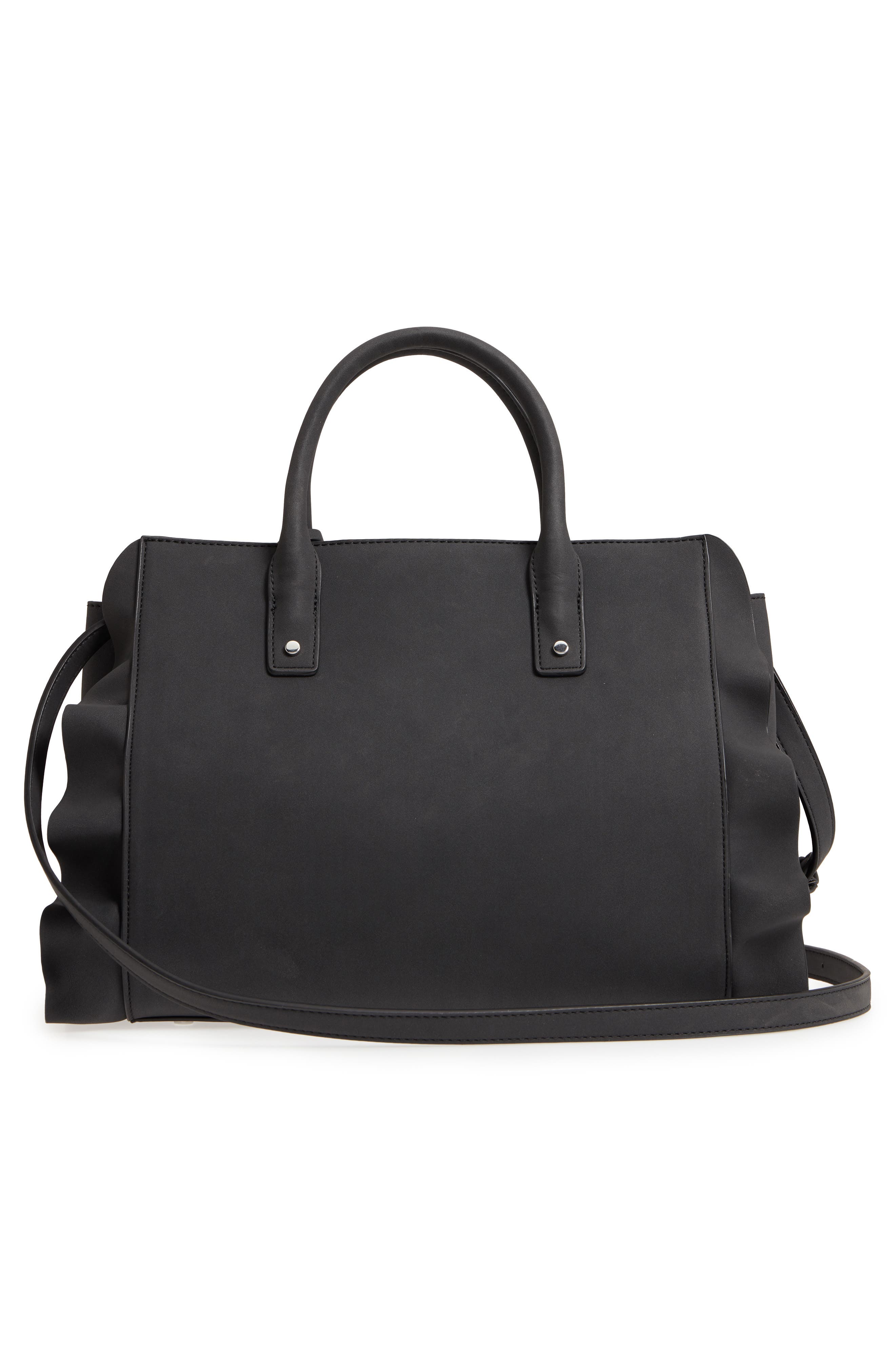 Sole Society Faux Leather Satchel, Alternate, color, 