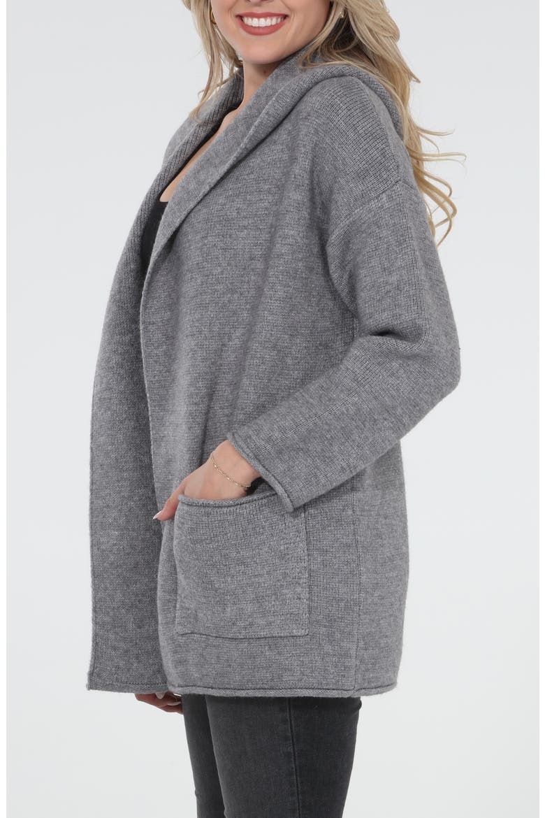 Hooded Coatigan, Alternate, color, GREY