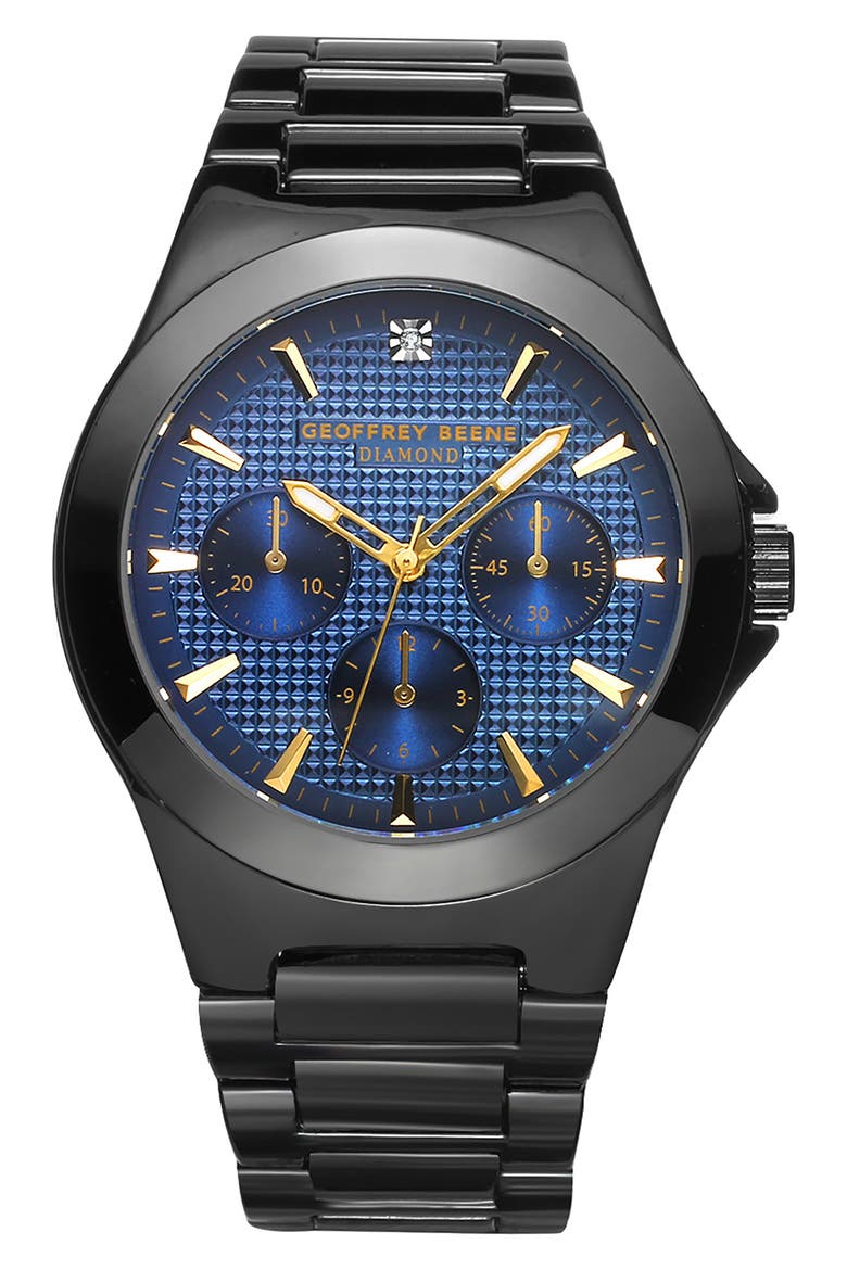 Diamond Dial Three Hand Quartz Bracelet Watch, Main, color, GUNMETAL