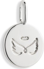 THE SIS KISS Engraved Angel Wing Charm