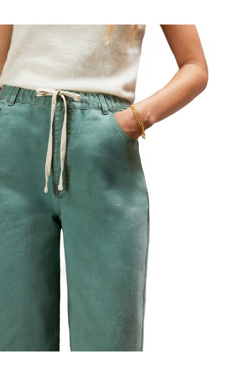 Ro&Zo Denim Drawstring Waist Jeans, Alternate, color, Green