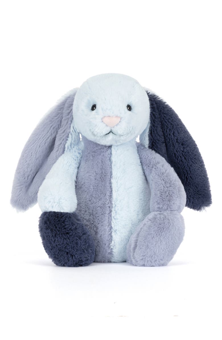 Jellycat Bashful Patchwork Blue Bunny Stuffed Animal, Main, color, Blue