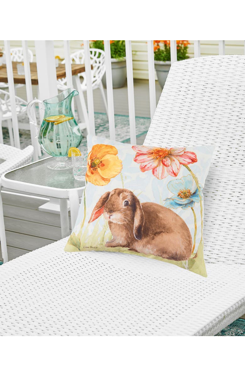 C&F Home Floppy Ear Easter Bunny Indoor/Outdoor Accent Throw Pillow 18" x 18", Alternate, color, Green