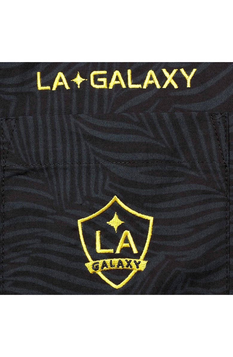 THE WILD COLLECTIVE Men's The Wild Collective Black LA Galaxy Abstract Palm Button-Up Shirts, Alternate, color, Black