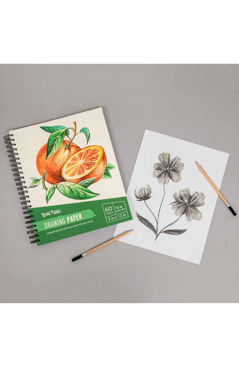 Brea Reese Drawing Paper Pad Spiralbound 60 Sheets 9X12" 70 Lb, Alternate, color, Multicolored