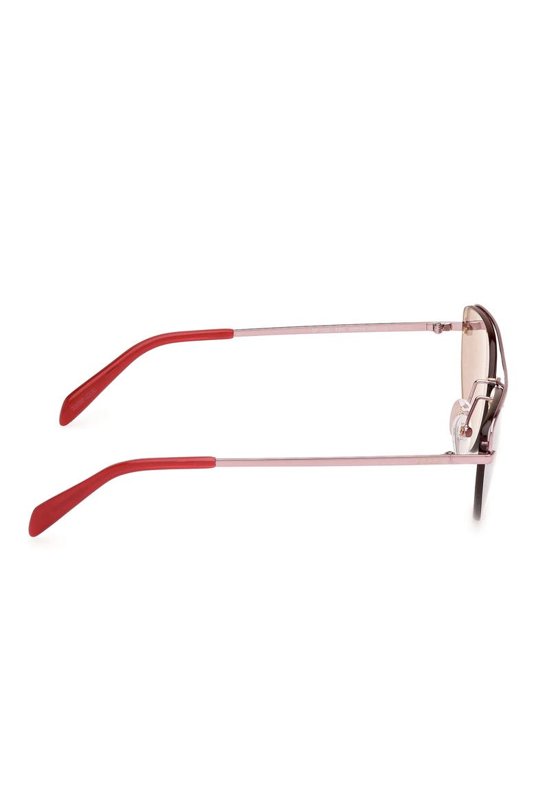 59mm Cat Eye Sunglasses, Alternate, color, SHINY PINK / BORDEAUX MIRROR
