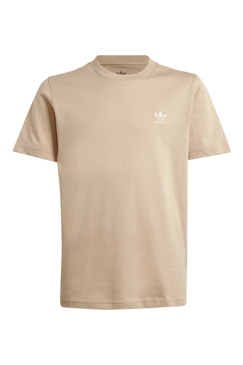 Kids' Essentials Trefoil Logo Cotton T-Shirt, Main, color, MAGIC BEIGE