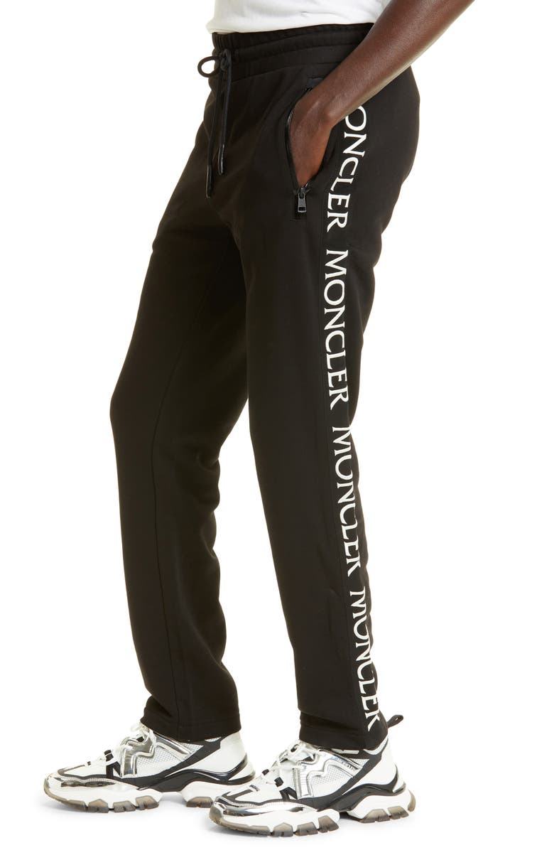 Moncler Logo Tape Cotton Sweatpants, Alternate, color,