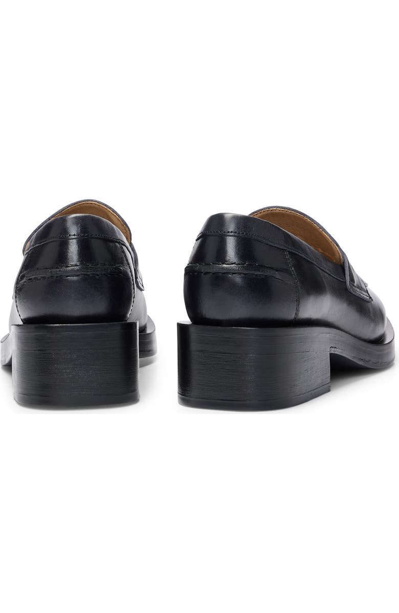 BOSS Iryna Leather Penny Loafer, Alternate, color, Black