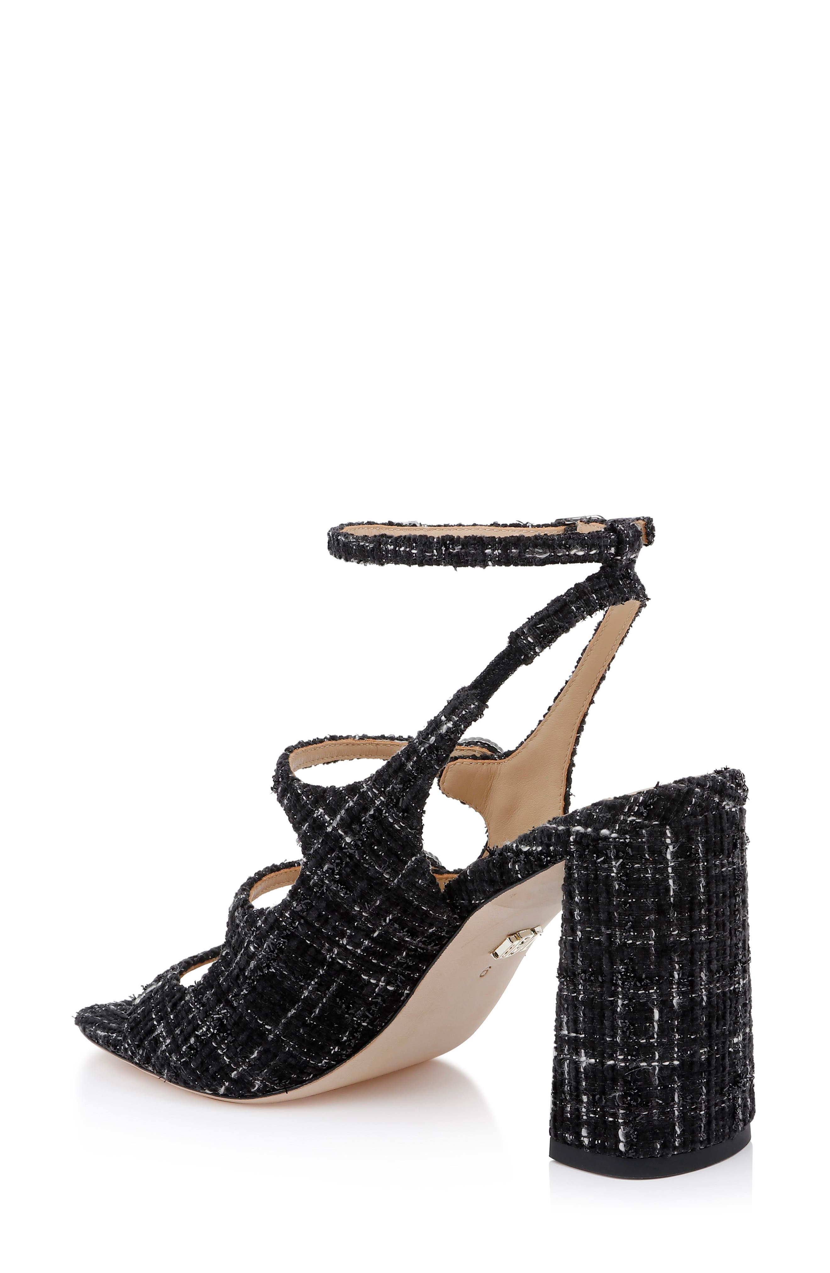 Badgley Mischka Collection Vella Ankle Strap Sandal, Alternate, color, Black Multi