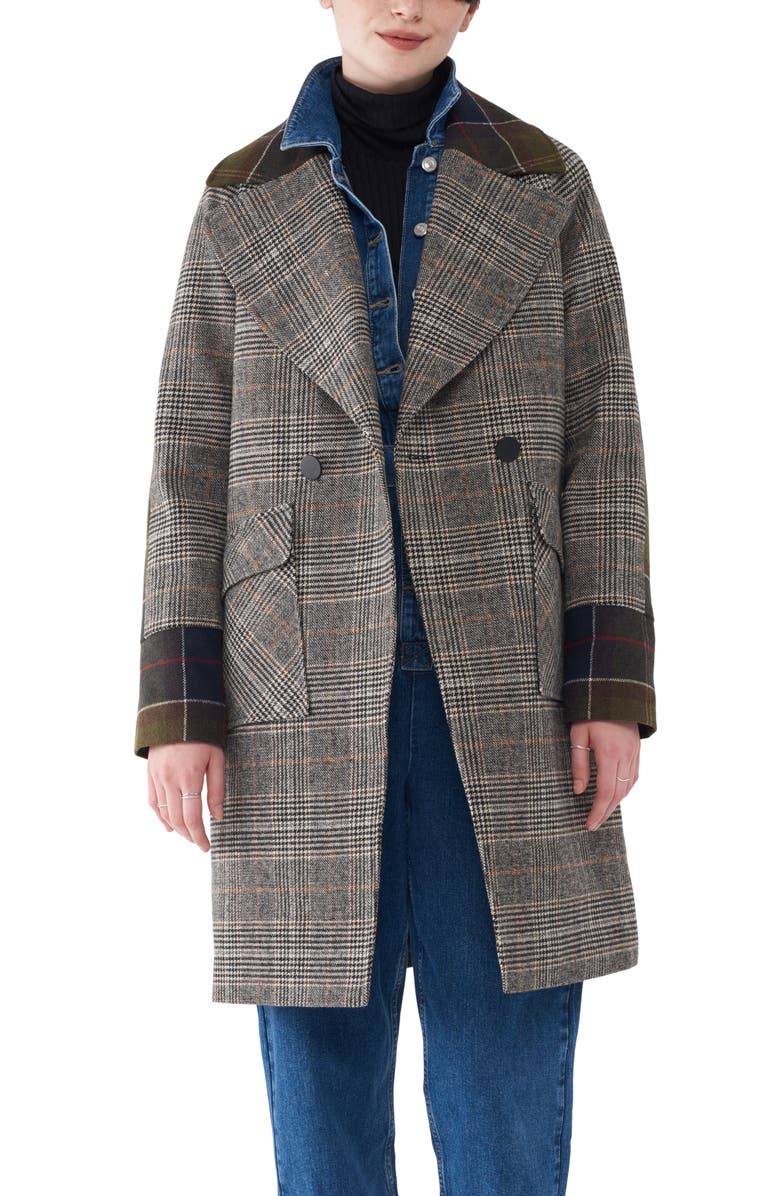 NVLT Mixed Plaid Coat, Alternate, color, 