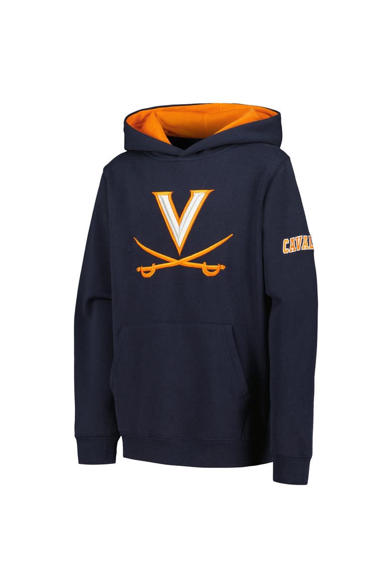 Youth Navy Virginia Cavaliers Big Logo Pullover Hoodie, Alternate, color, Navy