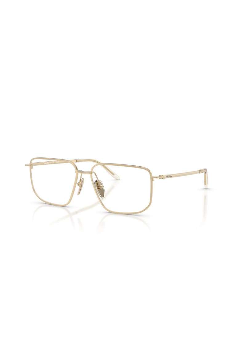 53mm Rectangle optical glasses, Main, color, Gold