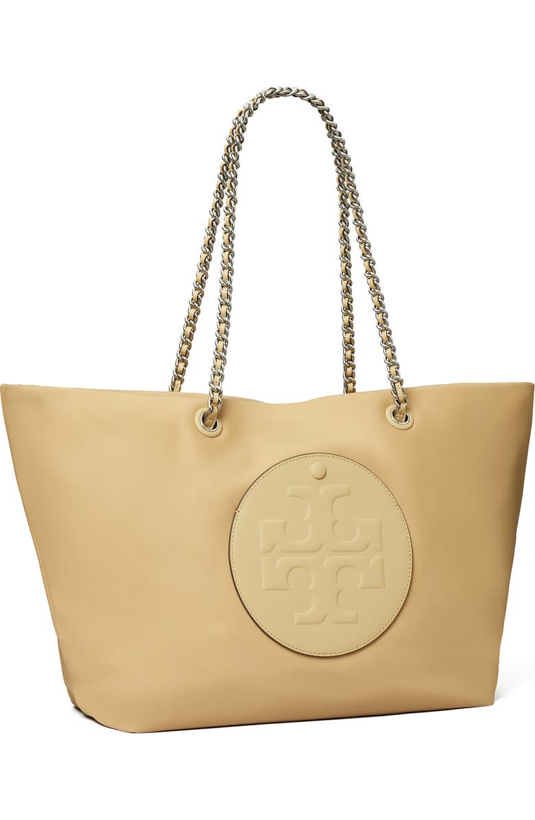 Tory Burch Ella Chain Zip Tote, Alternate, color, Praline