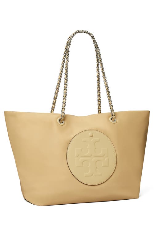Tory Burch Ella Chain Zip Tote In Nude