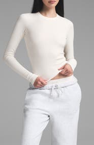 SKIMS Stretch Cotton Rib Long Sleeve T-Shirt