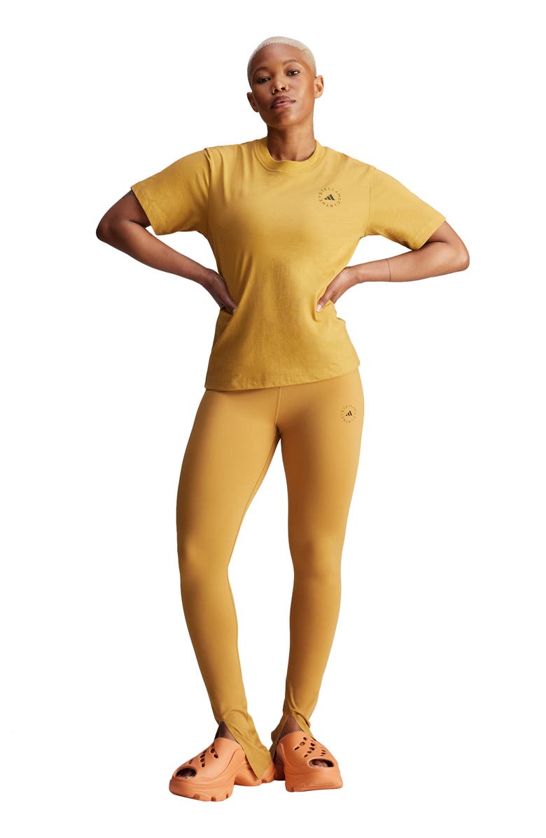 adidas by Stella McCartney Regal Short Sleeve T-Shirt, Alternate, color, Dessert Dune