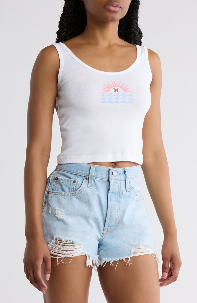 Hurley Leisure Scoop Neck Crop Tank, Main, color, 