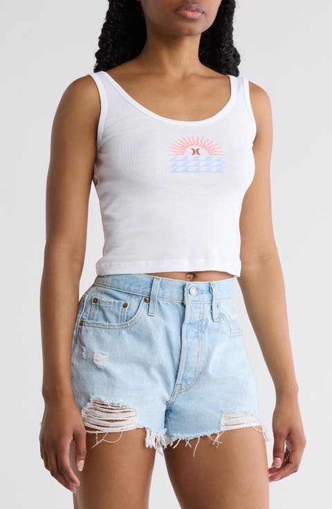Leisure Scoop Neck Crop Tank